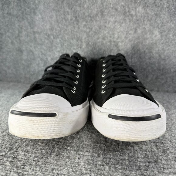 Converse Jack Purcell Mens 13 Shoes Black White Low Top Casual Sneakers - Picture 3 of 12